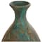 2.5ft. Green Ceramic Tall Distressed Antique Style Vase